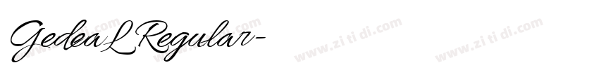 GedeaL Regular字体转换